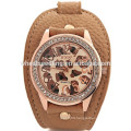 Skull butterfly UK USA flag love patterns wide strap special leather watch